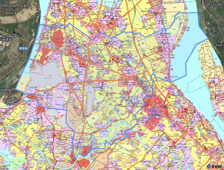 Bản đồ quy hoạch xã Vật Lại
