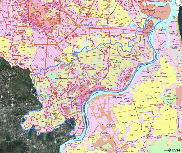 Bản đồ quy hoạch xã Vệ Giang