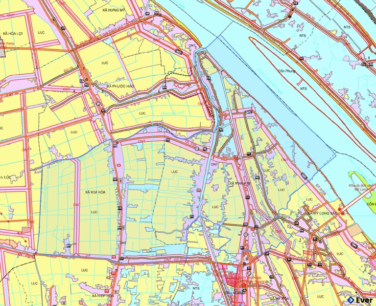 Bản đồ quy hoạch xã Vinh Kim