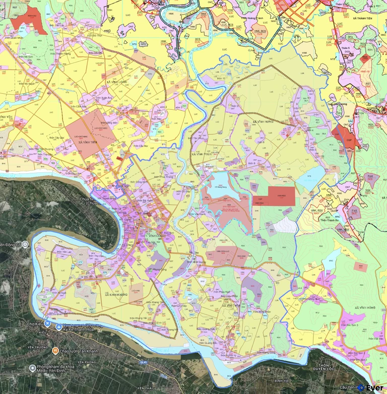 Bản đồ quy hoạch xã Vĩnh Lộc