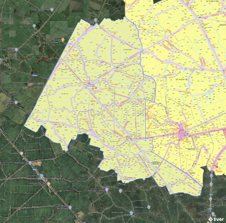 Bản đồ quy hoạch xã Vĩnh Lợi