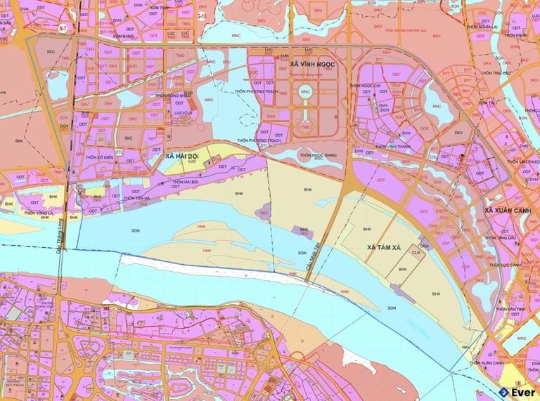 Bản đồ quy hoạch xã Vĩnh Thanh