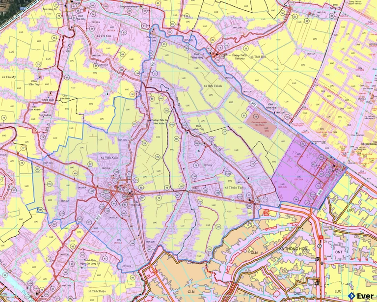 Bản đồ quy hoạch xã Vĩnh Xuân