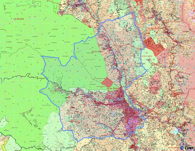 Bản đồ quy hoạch xã xã Sa Thầy