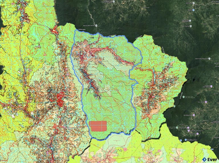 Bản đồ quy hoạch xã Xốp