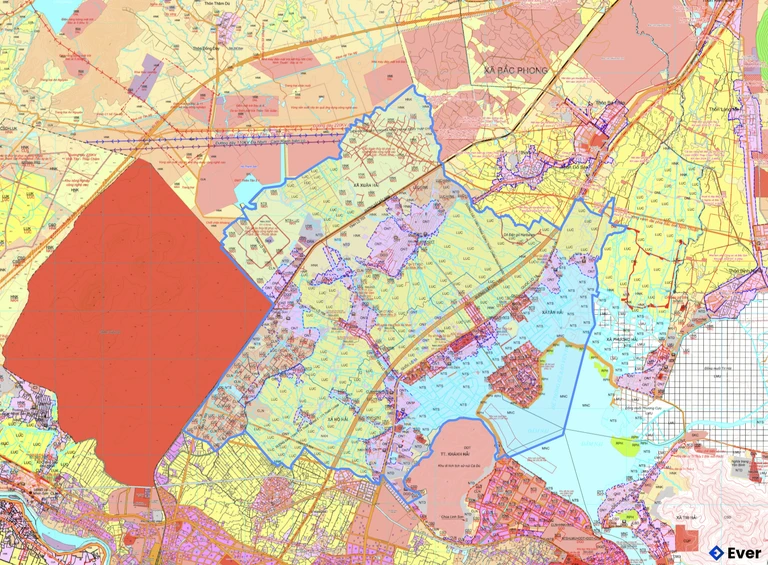 Bản đồ quy hoạch xã Xuân Hải