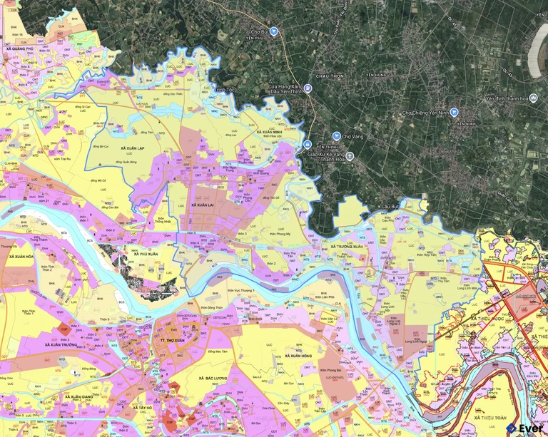 Bản đồ quy hoạch xã Xuân Lập