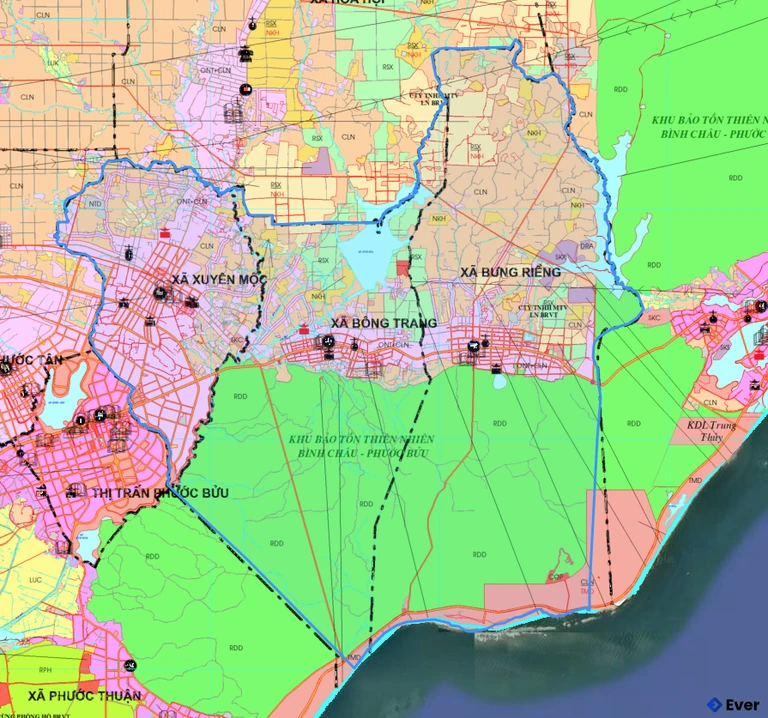 Bản đồ quy hoạch xã Xuyên Mộc