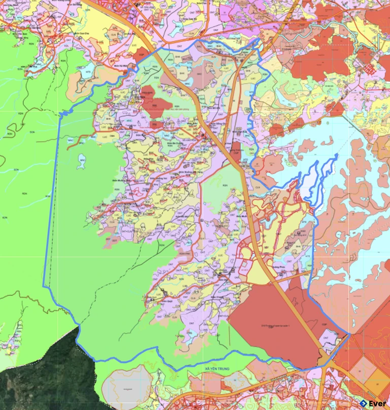 Bản đồ quy hoạch xã Yên Bài