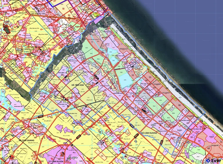 Bản đồ quy hoạch xã Yên Hòa