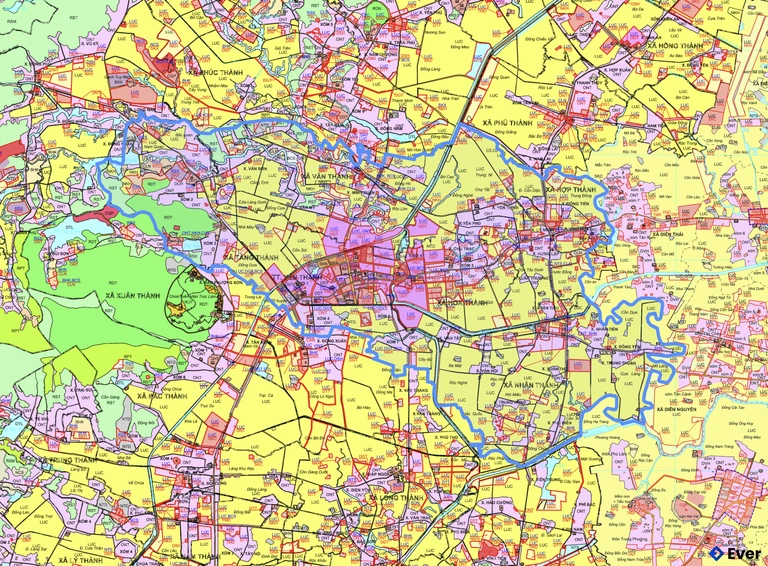 Bản đồ quy hoạch xã Yên Thành