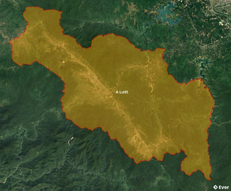 Bản đồ vệ tinh huyện A Lưới