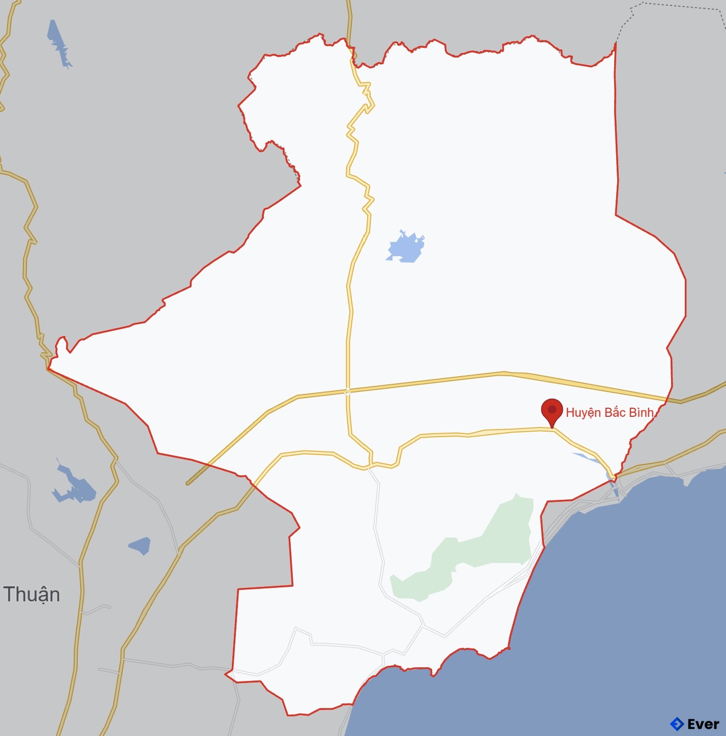Bản đồ vệ tinh Huyện Bắc Bình