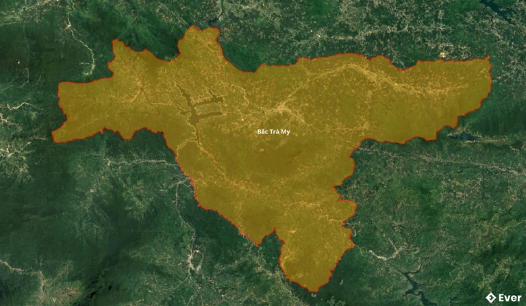 Bản đồ vệ tinh huyện Bắc Trà My