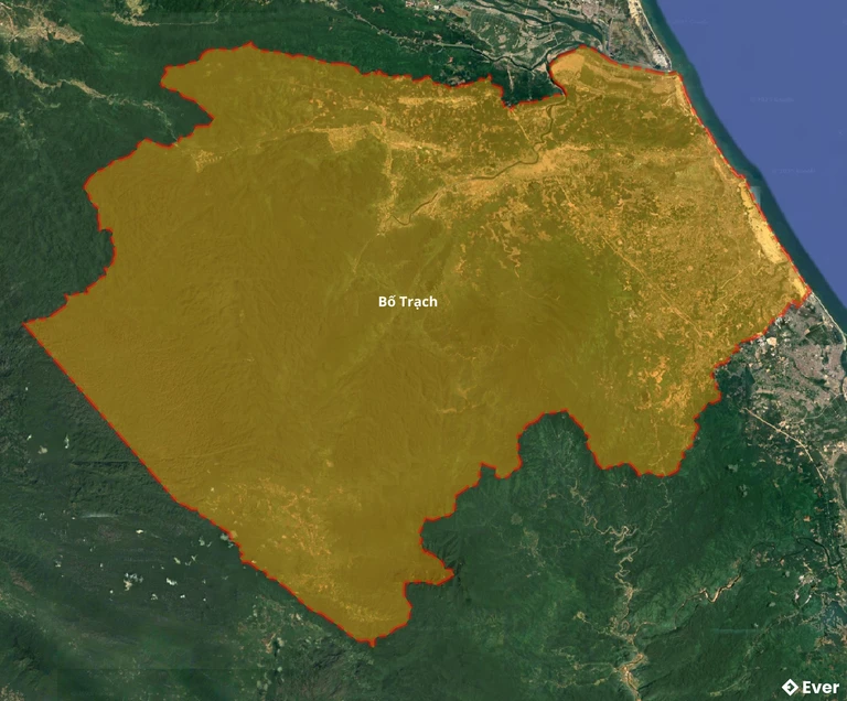 Bản đồ vệ tinh huyện Bố Trạch