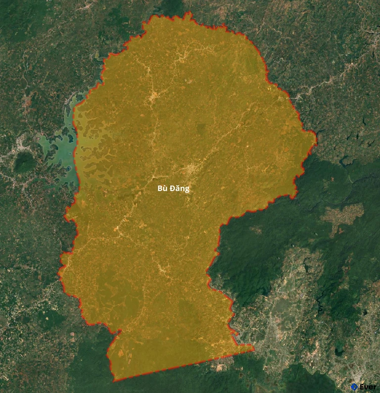 Bản đồ vệ tinh huyện Bù Đăng