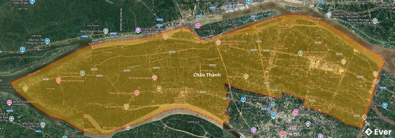 Bản đồ vệ tinh huyện Châu Thành
