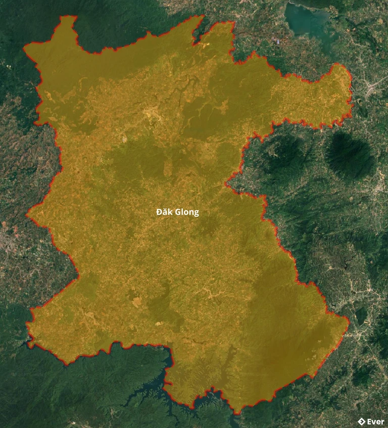 Bản đồ vệ tinh huyện Đắk Glong