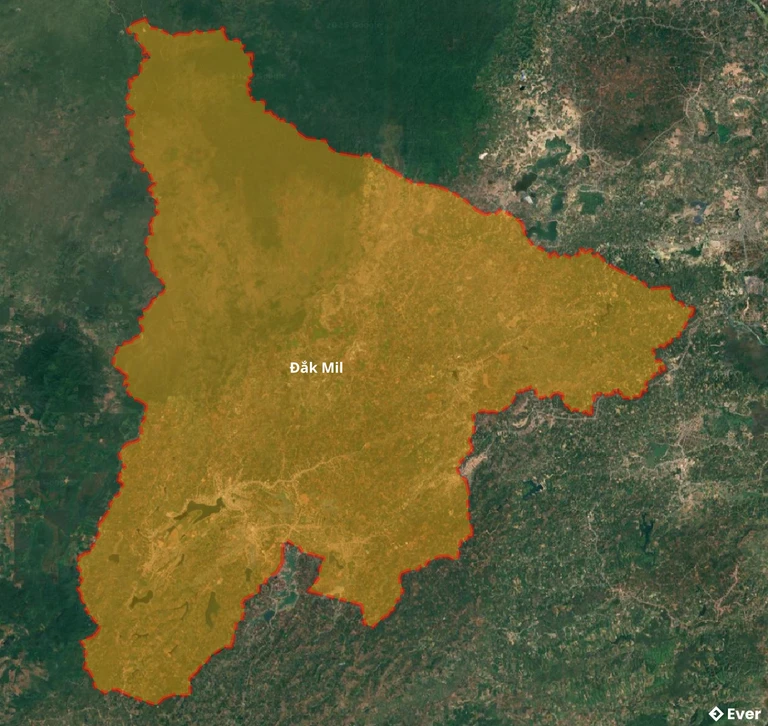 Bản đồ vệ tinh huyện Đắk Mil