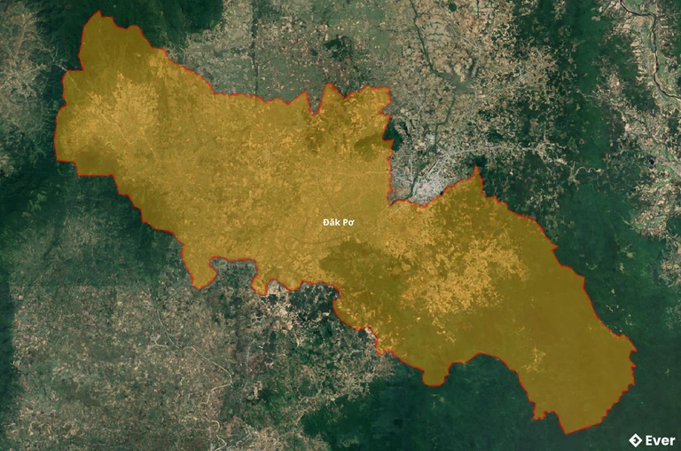 Bản đồ vệ tinh huyện Đak Pơ