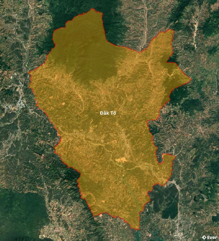 Bản đồ vệ tinh huyện Đăk Tô