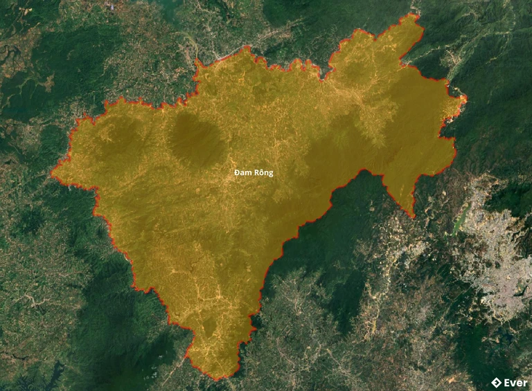 Bản đồ vệ tinh huyện Đam Rông