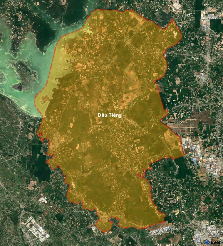 Bản đồ vệ tinh huyện Dầu Tiếng