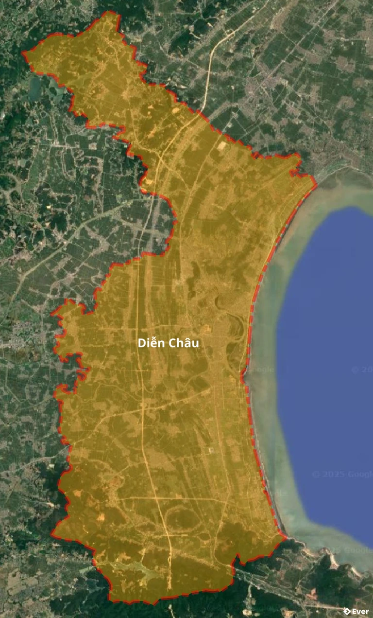 Bản đồ vệ tinh huyện Diễn Châu