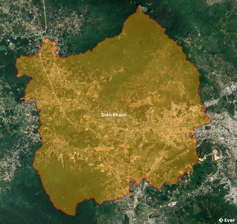 Bản đồ vệ tinh huyện Diên Khánh