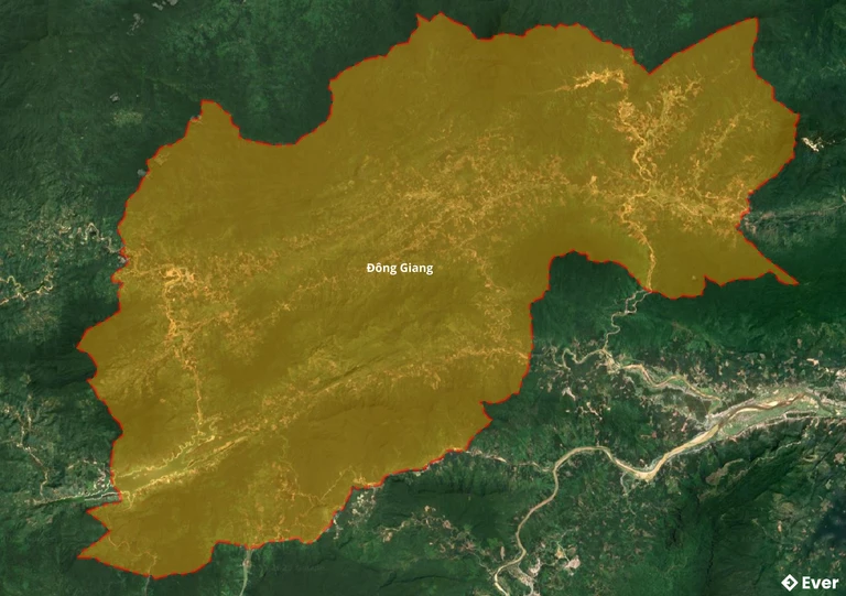 Bản đồ vệ tinh huyện Đông Giang