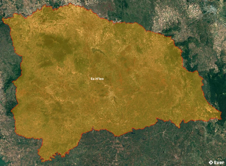 Bản đồ vệ tinh huyện Ea H'leo
