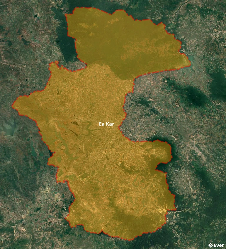 Bản đồ vệ tinh huyện Ea Kar