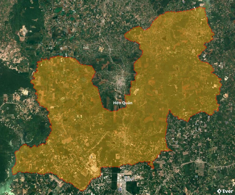 Bản đồ vệ tinh huyện Hớn Quản