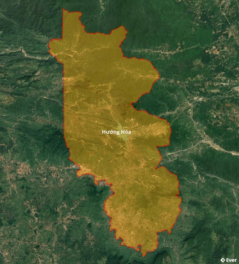 Bản đồ vệ tinh huyện Hướng Hóa