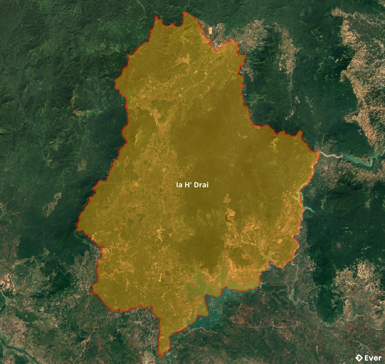 Bản đồ vệ tinh huyện Ia H'Drai