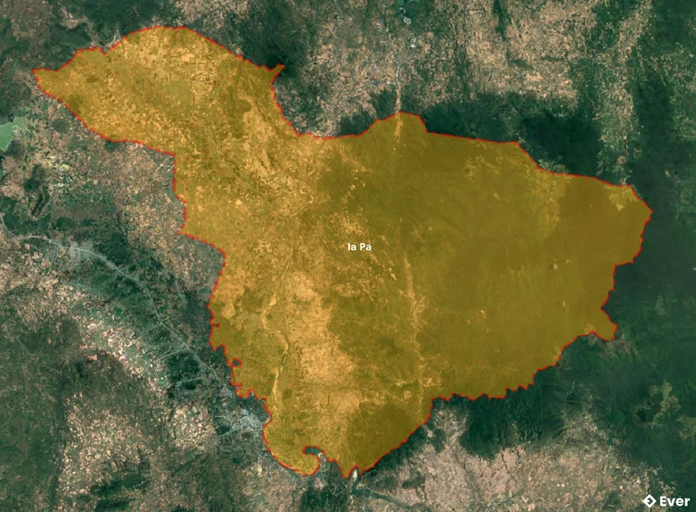 Bản đồ vệ tinh huyện Ia Pa