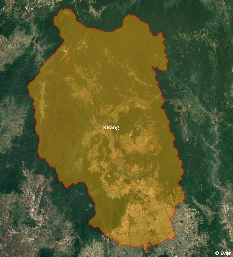 Bản đồ vệ tinh huyện Kbang