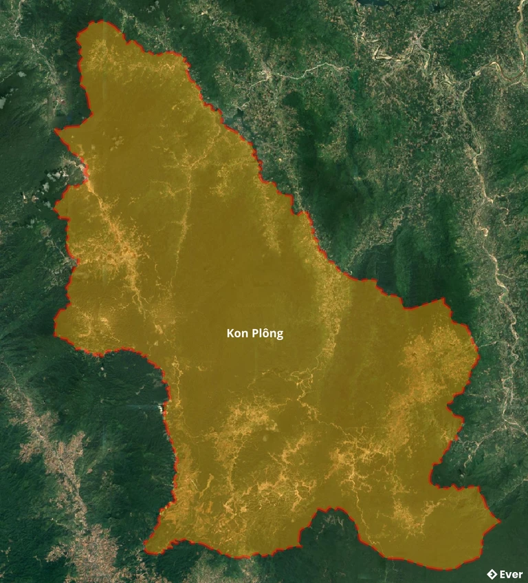 Bản đồ vệ tinh huyện Kon Plông