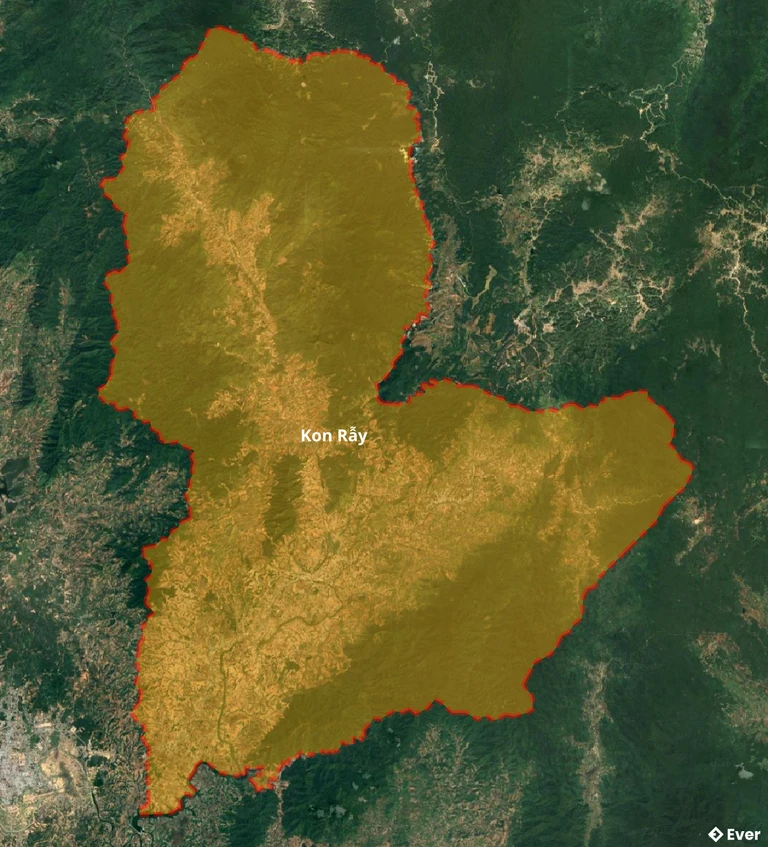Bản đồ vệ tinh huyện Kon Rẫy