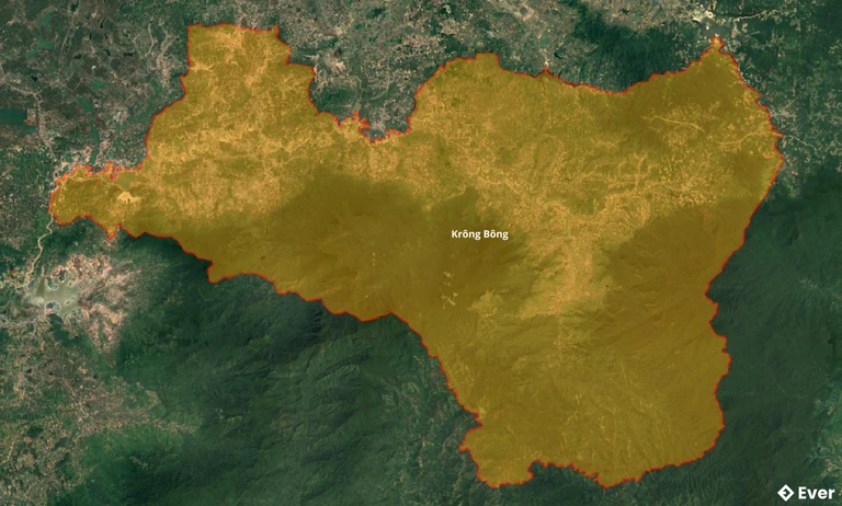 Bản đồ vệ tinh huyện Krông Bông