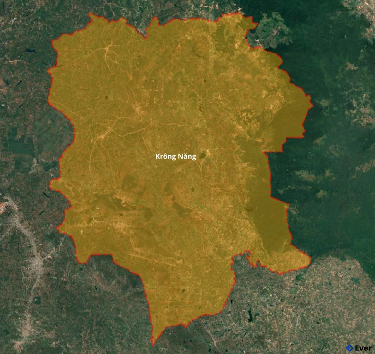 Bản đồ vệ tinh huyện Krông Năng