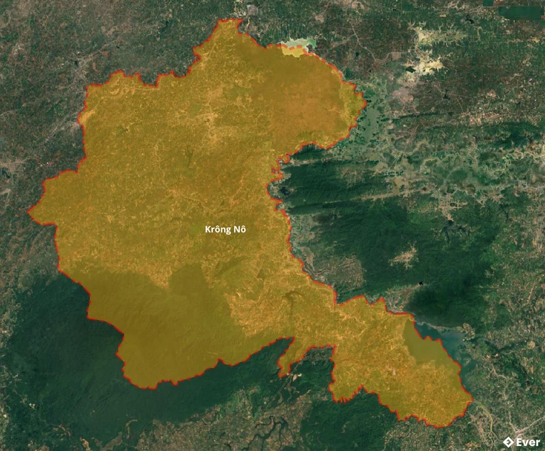Bản đồ vệ tinh huyện Krông Nô