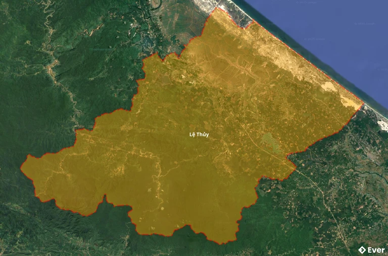 Bản đồ vệ tinh huyện Lệ Thủy