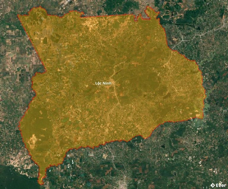 Bản đồ vệ tinh huyện Lộc Ninh