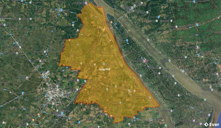 Bản đồ vệ tinh Huyện Long Phú