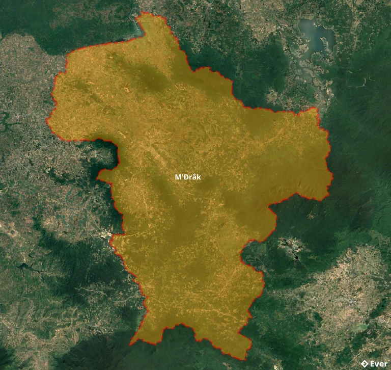 Bản đồ vệ tinh huyện M'Drắk