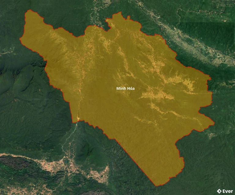 Bản đồ vệ tinh huyện Minh Hóa