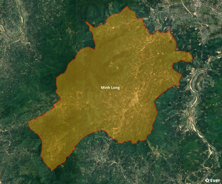Bản đồ vệ tinh huyện Minh Long