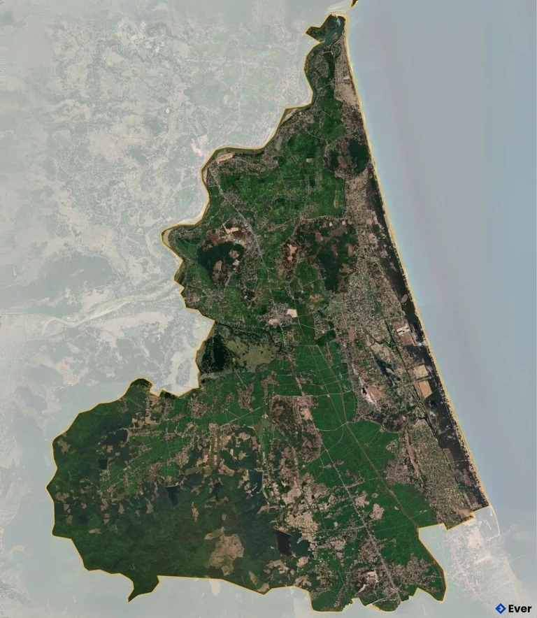 Bản đồ vê tinh huyện Mộ Đức