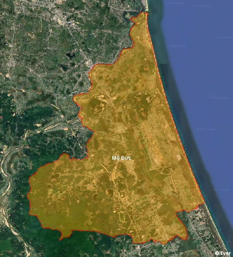 Bản đồ vệ tinh huyện Mộ Đức